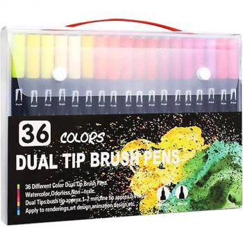 DAM Set 36 Rotuladores BLACK LINE con doble punta