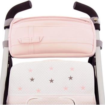 Bolso para manillar de silla de paseo o bolso riñonera Rosy Fuentes - Características: diseño versátil, múltiples compartimentos, fácil de instalar, material resistente al agua, tamaño compacto y ligero