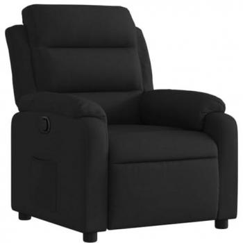 Sillón reclinable de tela negro Vidaxl
