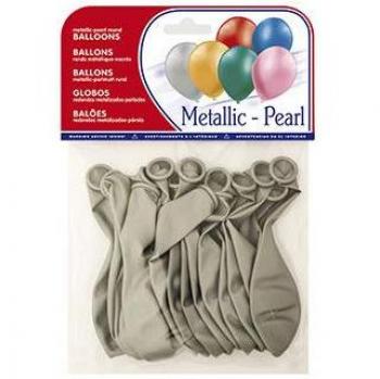 Globo metalizado plata biodegradable (bolsa de 15 unidades)