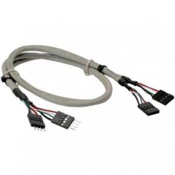 Prolongador Interno USB 2.0 InLine 60cm con Conectores 2x4 Pines Macho y Hembra