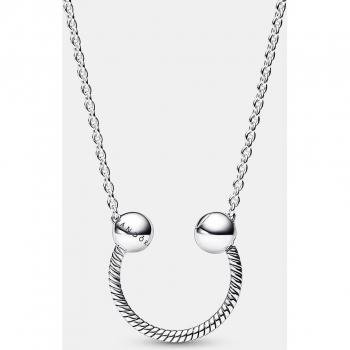 Pandora Moments Women's 925 Sterling Silver Necklace - Horseshoe Pendant - One Size