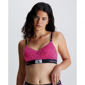 Calvin Klein Corpiño de tirantes finos CK96 en color rosa negro, talla XS