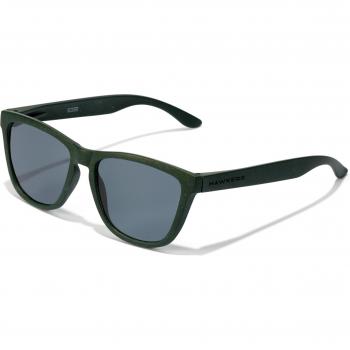 HAWKERS One Eco Gafas de Sol Unisex Adulto, Montura Cuadrada Verde, Cristal Polarizado, Talla Única