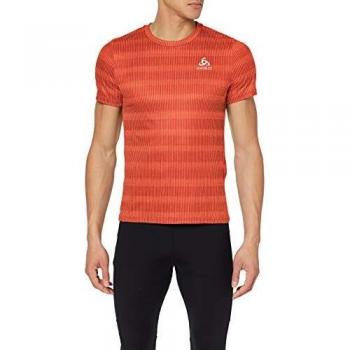 Odlo Bl Top Crew Neck S/S Ceramicool Blackcom Camiseta, Hombre, Paprika, M