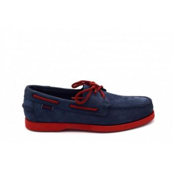 Sebago Docksides Nubuck Men's Boat Shoes with Lace Detail and Rubber Sole