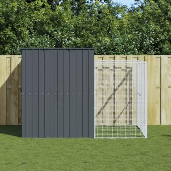 Casa para perros con acero galvanizado Antracita Corsa 214x253x181 cm