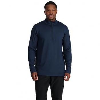 Camiseta de manga larga Spyder Prospect Half Zip azul noche - XL, sudadera con media cremallera, forro polar de esquí para hombre