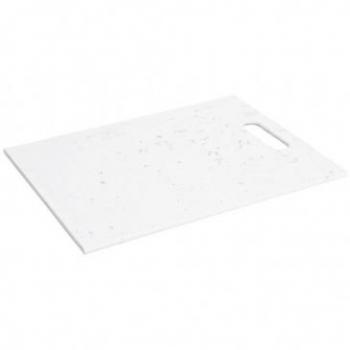 Tabla de cortar de mármol, 32 x 24 cm, plástico blanco