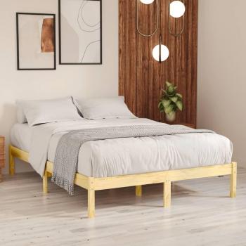 Cama de matrimonio de madera maciza 135x190 cm