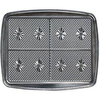 Lagrange 030221 Set de 2 Placas para Gaufrettes de Aluminio para Gaufrier Super 2, 4 gaufrettes, Garantía de 10 años