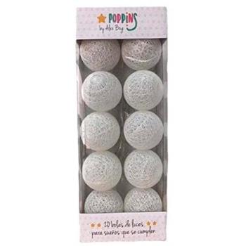 Guirnalda de Bolas LED Roymart Poppins Blanco