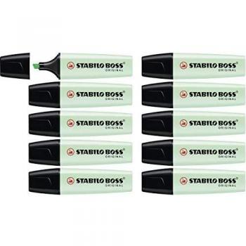Marcador STABILO 70/116 BOSS Original Pastel - Caja con 10 unidades - Color pizca de menta