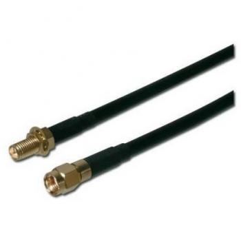 Cable Coaxial CFD200 Negro 2m SMA macho/femenino con adaptador Delock Conector Coaxial 903127819