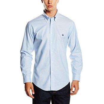 Brooks Brothers Sport Non-Iron Oxford Slim - Camisa para hombre, Azul