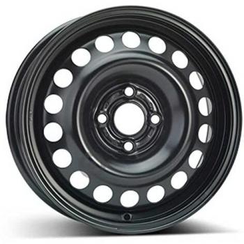 Rueda de acero Alcar 6x15 4x100 ET49 CB56,5 negra/silver