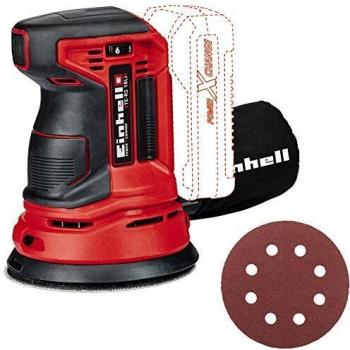 Einhell Amoladora/lijadora excéntrica a batería - TE-RS 18 Li-Solo PXC. Iones de litio, control de velocidad eléctrico, cierre de velcro de micromalla, papel abrasivo 1x P80, sin batería ni cargador