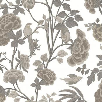 Papel Pintado Vinílico Botánico Floral Marrón Positano Amalfi Saint Honore