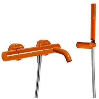 Tres Griferia - Monomando Bañera‑Ducha Ducha De Mano Anticalcárea Con Soporte Orientable Y Flexo Satin