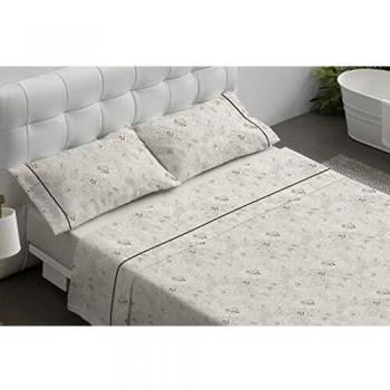 Burrito Blanco | Juego sábanas Color Beige 691 | para Cama de 90 cm