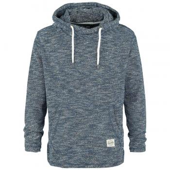 Sublevel Capucha Jaspeada Hombre Sudadera con Capucha Azul Jaspe S