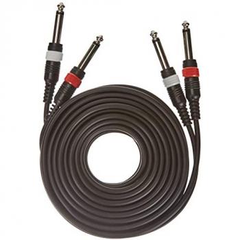 Adam Hall 3 Star Unbalanced Twin 1/4 Jack Audio Cable 6m