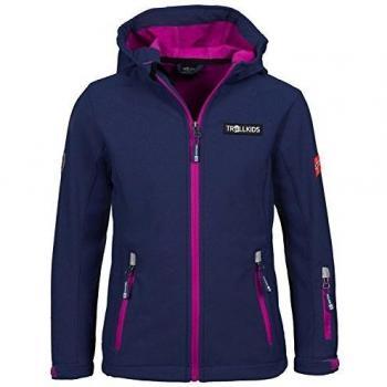Trollkids Chaqueta Softshell de niña Oslofjord, Color Azul Marino/Magenta Talla 5 años