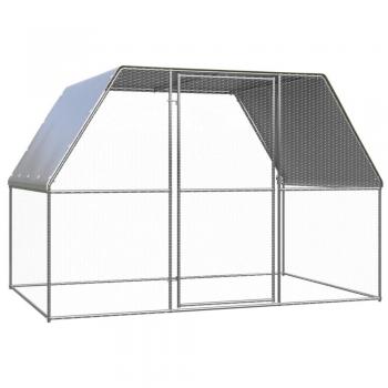 vidaXL Outdoor Chicken Cage 3x2x2 m Galvanised Steel