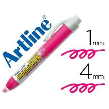 Rotulador Artline Clix Fluorescente EK-63 Rosa Punta Biselada 4.00 mm