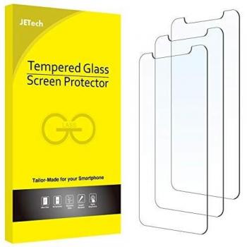 JETech Protector de Pantalla para iPhone 12/12 Pro 6,1 Pulgadas, Vidrio Cristal Templado, 3 Unidades