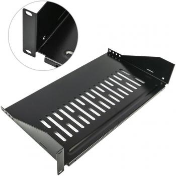 RackMatic - Bandeja rack de fijación frontal de 2U y profundidad 255 mm