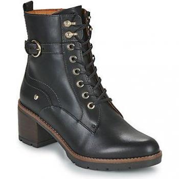 Botines Pikolinos Llanes W7H-8510 de piel de invierno para mujer con cordones y cremallera lateral