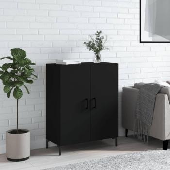 Aparador negro de madera multicapa y de ingeniería 69,5x34x90 cm