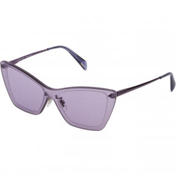 Police Women's Stylish Purple Metal Sunglasses with Antireflective Coating, Model SPL936-990Q63