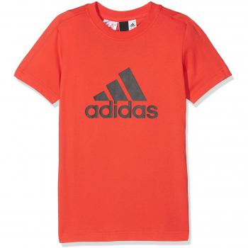 adidas Yb Logo tee Camiseta, Niños, Rojo