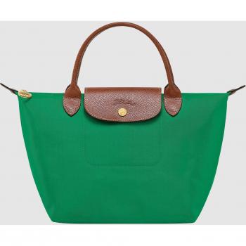 Longchamp Le Pliage Original S Tote Bag in Emerald Green - Women's Nylon and Grained Leather Handbag