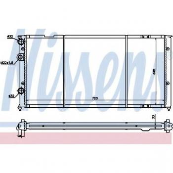 Radiador NISSENS 652491 para refrigeración térmica del motor