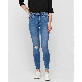 ONLY High-Waist Skinny Jeans for Women - Mila Life Medium Blue Denim 27/32