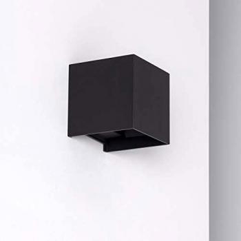 Aplique de Pared Exterior LED 6W Aluminio Doble Cara Eros Negro 3000K Blanco Cálido