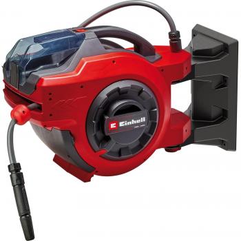 Enrollador de manguera sin cable Einhell GE-HR 18/30 Li-Automatic, 30 m de manguera, enrollado automático, pivotable hasta 180°, soporte de pared, sin batería