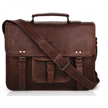 RusticTown - Hunter portátil de cuero bolsa de 15  de cuero cartera de cuero bolsa de mensajero de buenas ofertas viernes