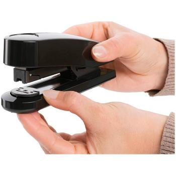 Grapadora Novus B4 Negro de Plástico ABS Reciclado con Capacidad para 40 Hojas y Uso de Grapas 24/6-8 y 26/6-8