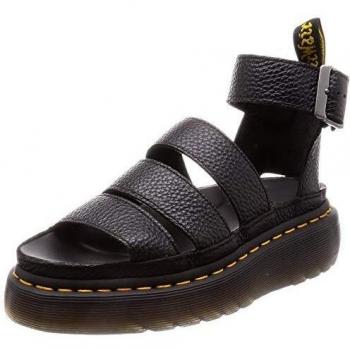 Dr. Martens Clarissa II Quad Black Milled Nappa Leather Women's Platform Gladiator Sandals Size 38