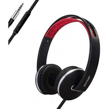ONTA® Deporte Ligero Plegable Auriculares Cascos Con Micrófono y Control De Volumen De 3,5 mm Ajustable iPhone Ordenador Portátil MP3/4 Auriculares