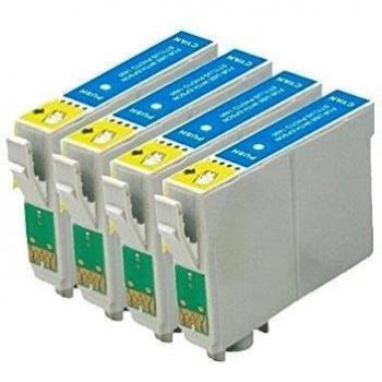 4 cartuchos de tinta ECS Compatible Cian Reemplazar T1812 para Epson XP102 XP202 XP212 XP215 XP205 XP225 XP30 XP302 XP305 XP312 XP315 XP322 XP325 XP402 XP412 XP415 XP405 XP405WH XP422 XP425