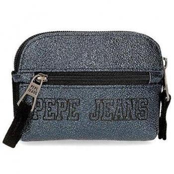 Pepe Jeans Chemistry Monedero Azul 12x8x2 cms PU y Poliéster