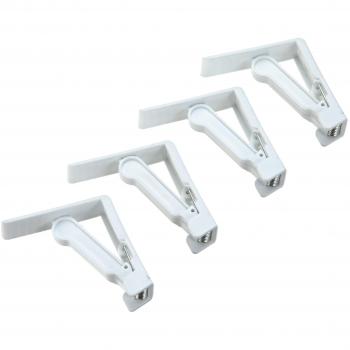 Fackelmann Tecno Pinzas Sujeta Manteles. Plástico y ABS. Blanco. 5, 5x5, 5cm. 4uds.