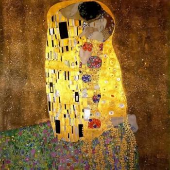 Impresión sobre Lienzo El Beso de Klimt, Poliéster Multicolor, 120x3x60 cm