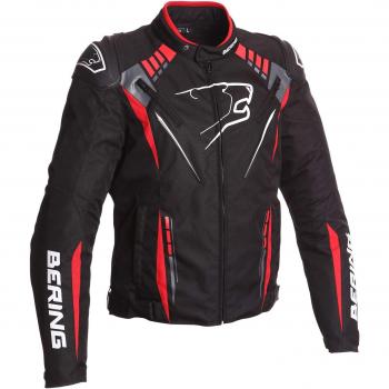 Bering chaqueta moto primo-r, Negro/Rojo, talla S