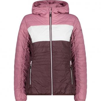 CMP Women's Hooded Puffer Jacket - Plum/Fuchsia